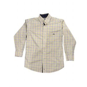 Resistol Boys Western Plaid Button Up LS Shirt Sz Youth Small Rodeo Cowboy